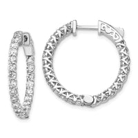 Thumbnail for 14k WG Round Hoop w/Safety Clasp Earring Mountings