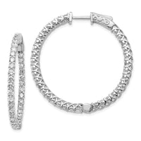Thumbnail for 14k White Gold Round Hoop w/Safety Clasp Earring Mountings