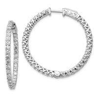 Thumbnail for 14k White Gold Round Hoop w/Safety Clasp Earring Mountings