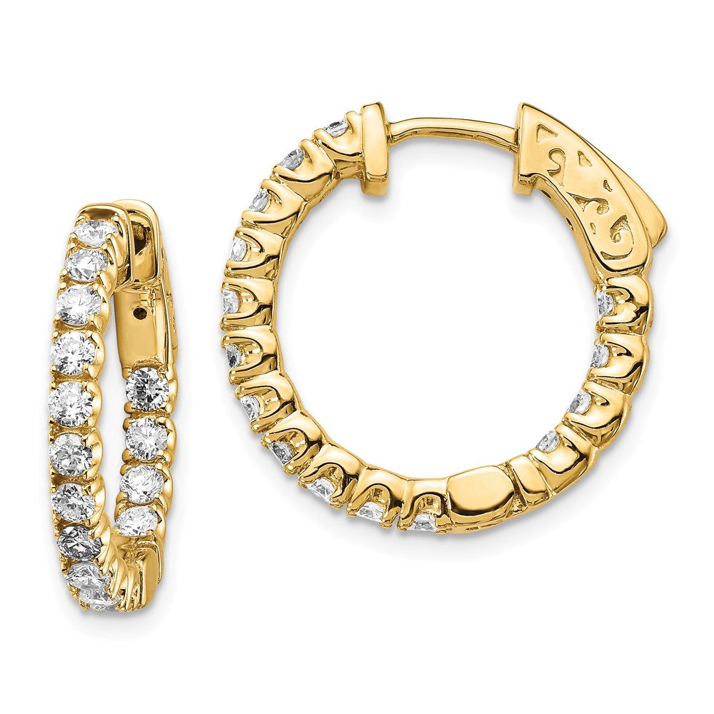 14k Round Hoop w/Safety Clasp Earring Mountings