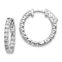 Thumbnail for 14k White Gold Round Hoop w/Safety Clasp Earring Mountings