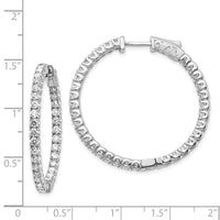 Thumbnail for 14k White Gold Round Hoop w/Safety Clasp Earring Mountings