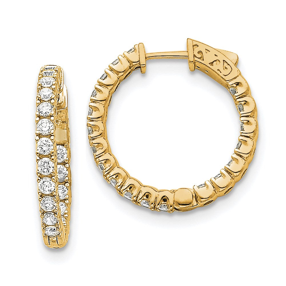 14k Round Hoop w/Safety Clasp Earring Mountings