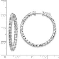 Thumbnail for 14k White Gold Round Hoop w/Safety Clasp Earring Mountings