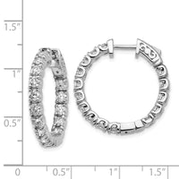 Thumbnail for 14k White Gold Round Hoop w/Safety Clasp Earring Mountings