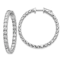 Thumbnail for 14k White Gold Round Hoop w/Safety Clasp Earring Mountings