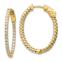 Thumbnail for 14k Oval Hoop w/Safety Clasp Earring Mountings