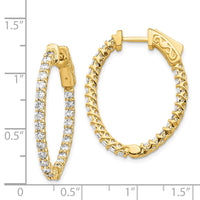 Thumbnail for 14k Oval Hoop w/Safety Clasp Earring Mountings