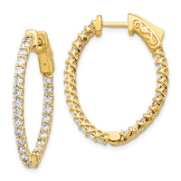 Thumbnail for 14k Oval Hoop w/Safety Clasp Earring Mountings