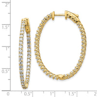 Thumbnail for 14k Oval Hoop w/Safety Clasp Earring Mountings