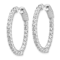 Thumbnail for 14k White Gold Oval Hoop w/Safety Clasp Earring Mountings
