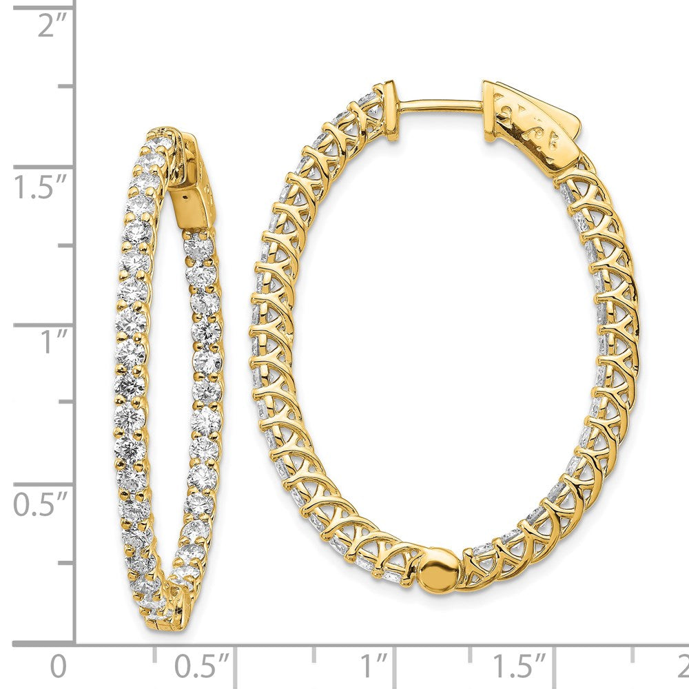 14k Oval Hoop w/Safety Clasp Earring Mountings