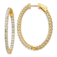 Thumbnail for 14k Oval Hoop w/Safety Clasp Earring Mountings