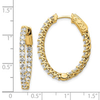 Thumbnail for 14k Oval Hoop w/Safety Clasp Earring Mountings