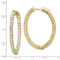 Thumbnail for 14k Oval Hoop w/Safety Clasp Earring Mountings