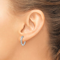 Thumbnail for 14k White Diamond Hinged Hoops Mountings