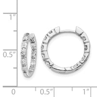 Thumbnail for 14k White Diamond Hinged Hoops Mountings