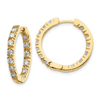 Thumbnail for 14k VS Diamond Hinged Hoop Earrings