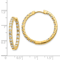 Thumbnail for 14k AAA Diamond Hinged Hoop Earrings