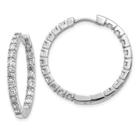 Thumbnail for 14k White Diamond Hinged Hoops Moutnings