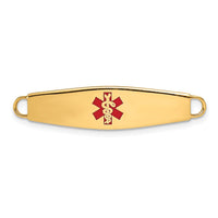 Thumbnail for 14k Red Enamel Medical Jewelry ID Plate