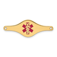 Thumbnail for 14k Red Enamel Medical Jewelry ID Plate