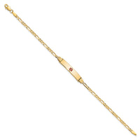 Thumbnail for 14K Medical Red Enamel Figaro ID Bracelet