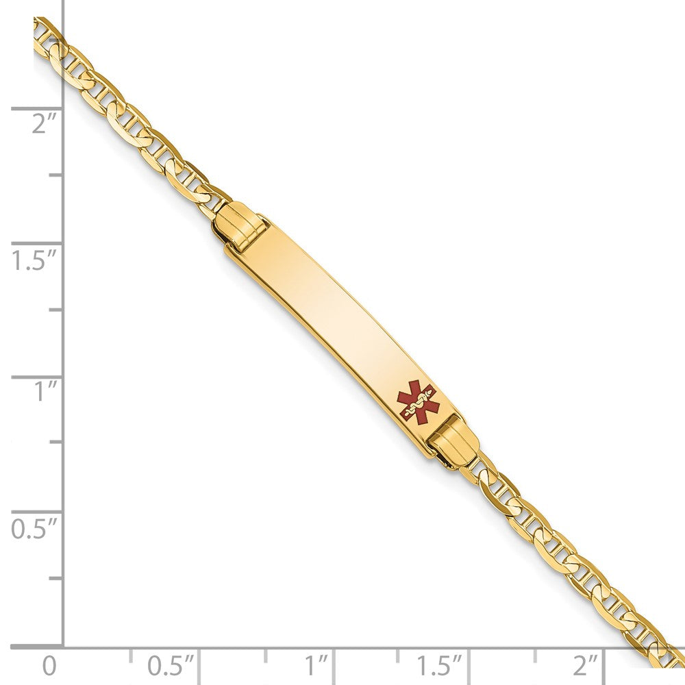 14K Medical 6 Anchor Link Child ID Bracelet
