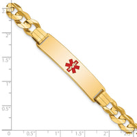 Thumbnail for 14K Medical Red Enamel Curb ID Bracelet