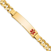 Thumbnail for 14K Medical Red Enamel Curb ID Bracelet