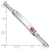 Thumbnail for 14K White Gold Medical Anchor Link ID Bracelet