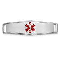 Thumbnail for 14K Epoxy Enameled Medical ID Ctr Soft Diamond Shape Plate # 816