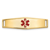 Thumbnail for 14K Epoxy Enameled Medical ID Ctr Soft Diamond Shape Plate # 816