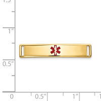 Thumbnail for 14K Epoxy Enameled Medical ID Ctr Plate # 816