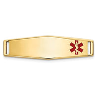 Thumbnail for 14K Epoxy Enameled Medical ID Off Ctr Soft Diamond Shape Plate # 816
