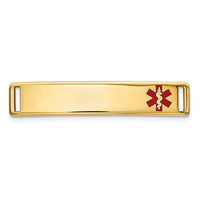 Thumbnail for 14K Epoxy Enameled Medical ID Off Ctr Plate # 816