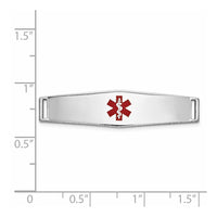 Thumbnail for 14K Epoxy Enameled Medical ID Ctr Soft Diamond Shape Plate # 817
