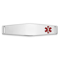 Thumbnail for 14K Epoxy Enameled Medical ID Off Ctr Soft Diamond Shape Plate # 817