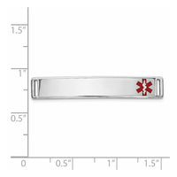 Thumbnail for 14K Epoxy Enameled Medical ID Off Ctr Plate # 817