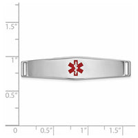 Thumbnail for 14K Epoxy Enameled Medical ID Ctr Soft Diamond Shape Plate # 818