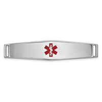 Thumbnail for 14K Epoxy Enameled Medical ID Ctr Soft Diamond Shape Plate # 818