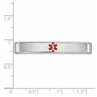 Thumbnail for 14K Epoxy Enameled Medical ID Ctr Plate # 818