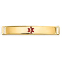 Thumbnail for 14K Epoxy Enameled Medical ID Ctr Plate # 818