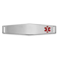 Thumbnail for 14K Epoxy Enameled Medical ID Off Ctr Soft Diamond Shape Plate # 818