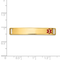 Thumbnail for 14K Epoxy Enameled Medical ID Off Ctr Plate # 818