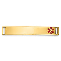 Thumbnail for 14K Epoxy Enameled Medical ID Off Ctr Plate # 818