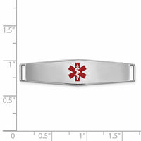 Thumbnail for 14K Epoxy Enameled Medical ID Ctr Soft Diamond Shape Plate # 819
