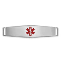 Thumbnail for 14K Epoxy Enameled Medical ID Ctr Soft Diamond Shape Plate # 819