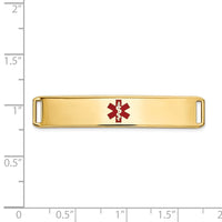 Thumbnail for 14K Epoxy Enameled Medical ID Ctr Plate # 819