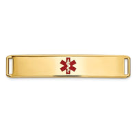 Thumbnail for 14K Epoxy Enameled Medical ID Ctr Plate # 819